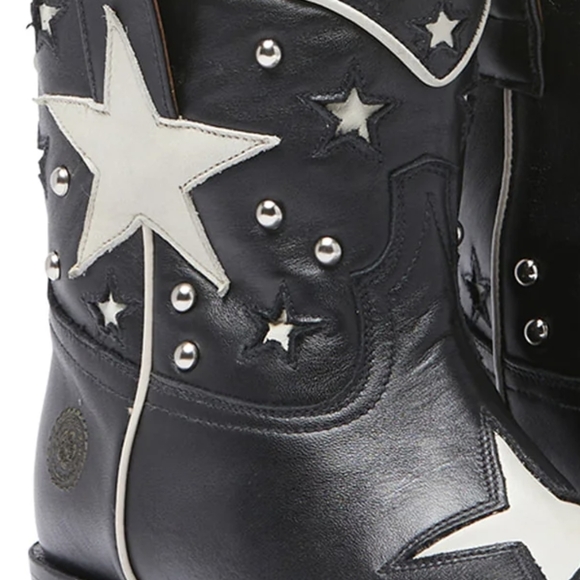 Ranch Road Presidio Liberty Short Black Cowboy Boots - Picture 3 of 10